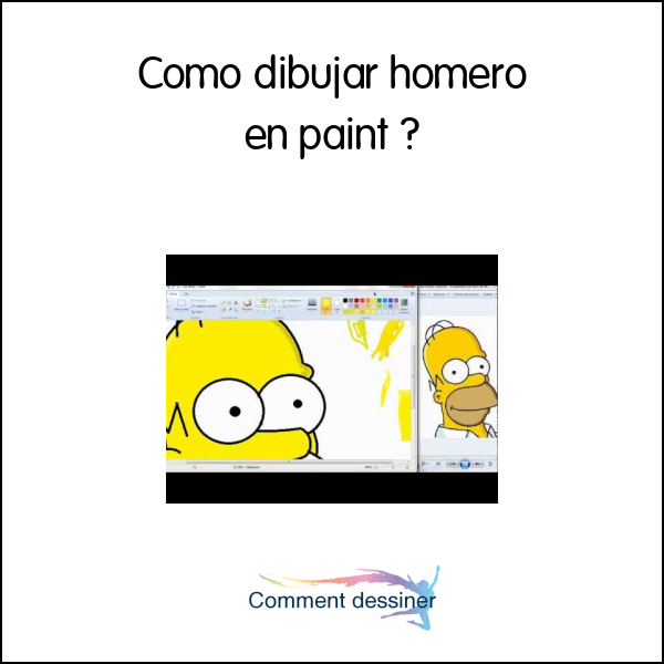 Como dibujar homero en paint